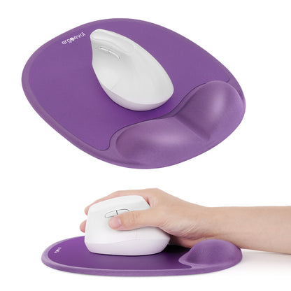 Ergoevol Ergonomic Mouse Pad with Wrist Rest for Ergonomic Vertical Mouse Memory Foam Model(Lavender Purple)