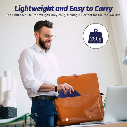 Ergoevol Ergonomic Mouse Pad with Wrist Rest for Ergonomic Vertical Mouse Memory Foam Model(Midnight Blue)
