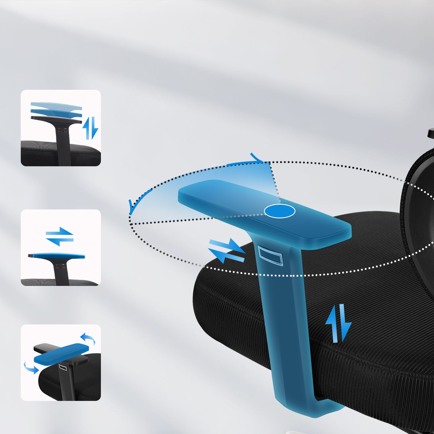 INNOEVOL Ergonomic Chair with 3D Armrests & Lumbar Support – Adjustable Headrest & Footrest EC60